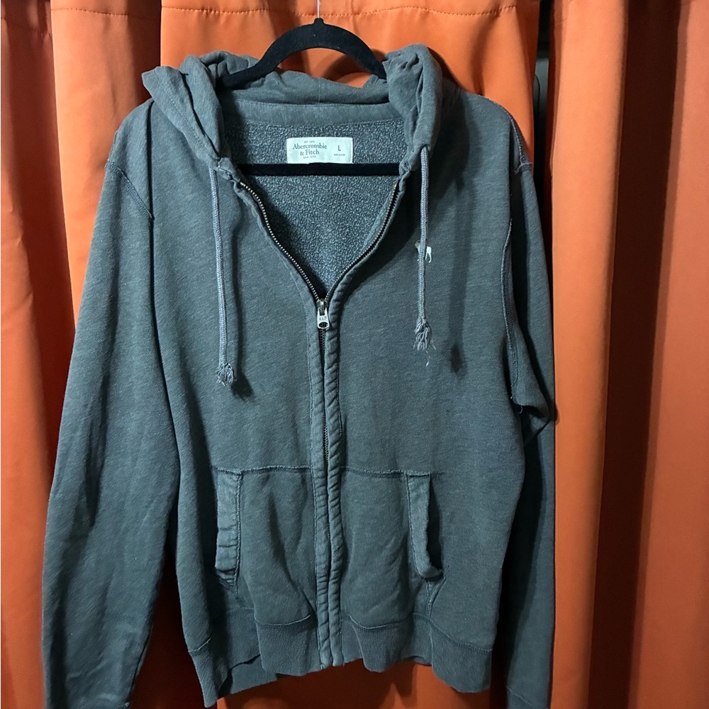 Abercrombie Fitch Charcoal Zip-Up Hoodie